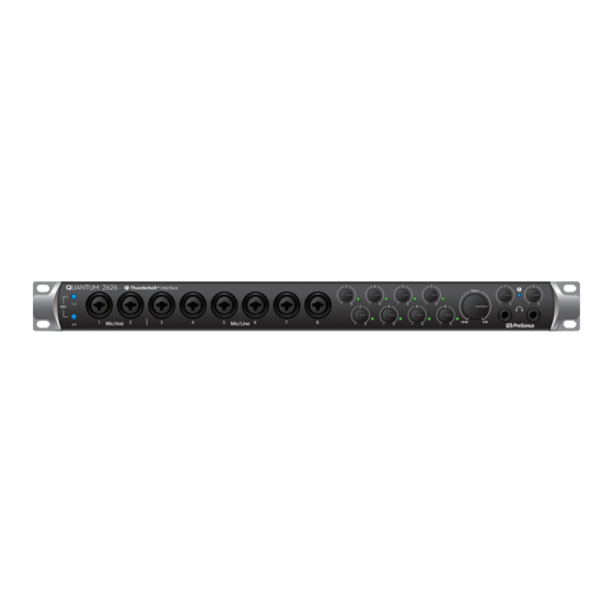 PRESONUS Quantum 2626 Mode D'emploi