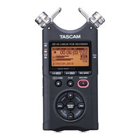 Tascam DR-40 Mode D'emploi