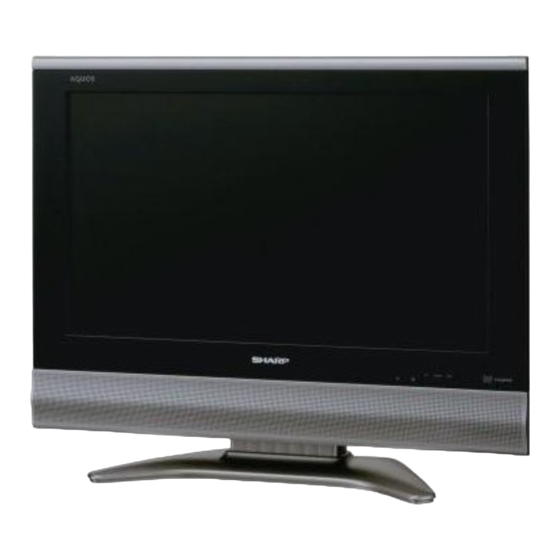 Sharp AQUOS LC-26P70E Mode D'emploi