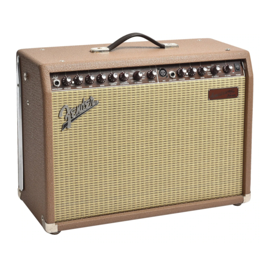 Fender Acoustasonic Junior Mode D'emploi
