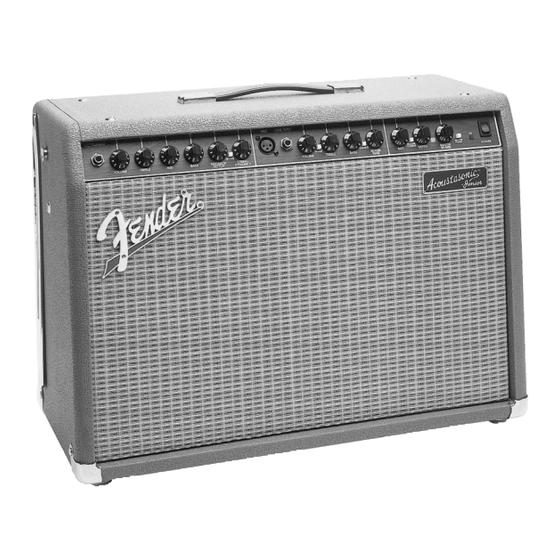 Fender Acoustasonic Junior Mode D'emploi