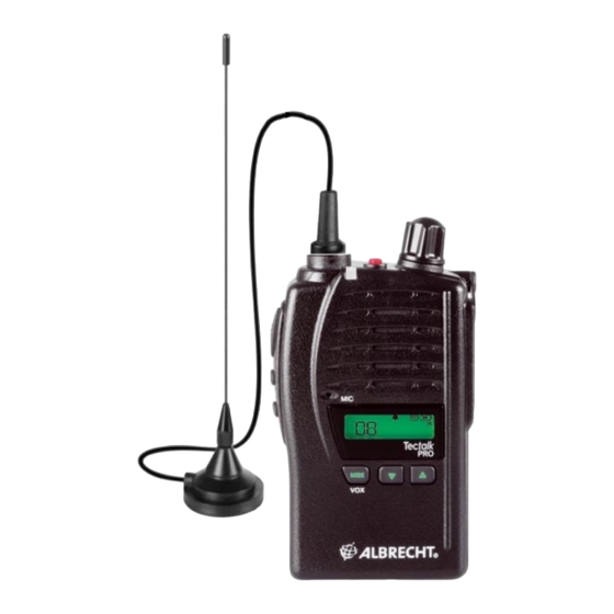 Albrecht Tectalk PRO MOBIL-EU PMR 446 Radio Mode D'emploi