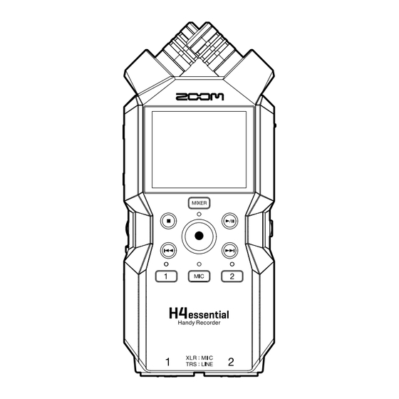 Zoom H4 essential Guide De Prise En Main