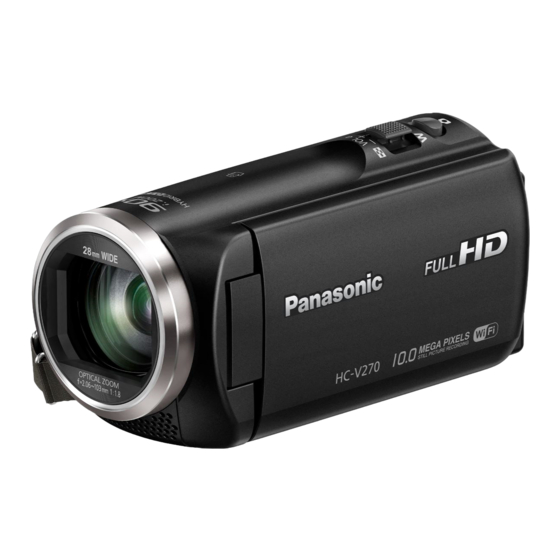 Panasonic HC-V270 Mode D'emploi