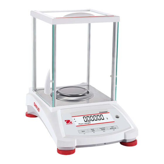 OHAUS Pioneer PX Serie Manuel D'instructions
