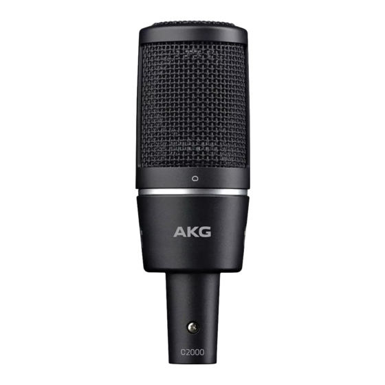 Harman AKG C2000 Mode D'emploi