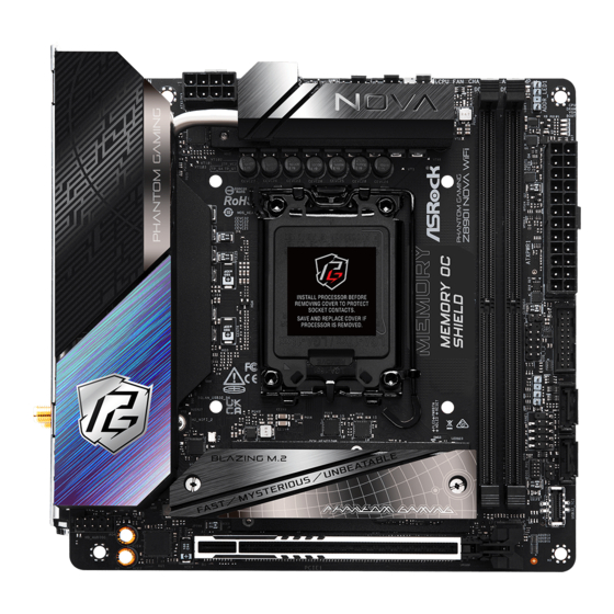 ASROCK PHANTOM GAMING Z890I NOVA WIFI Manuel Utilisateur