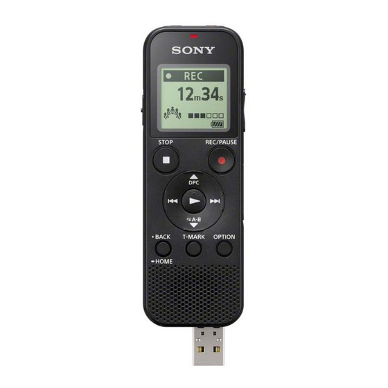 Sony ICD-PX370 Mode D'emploi