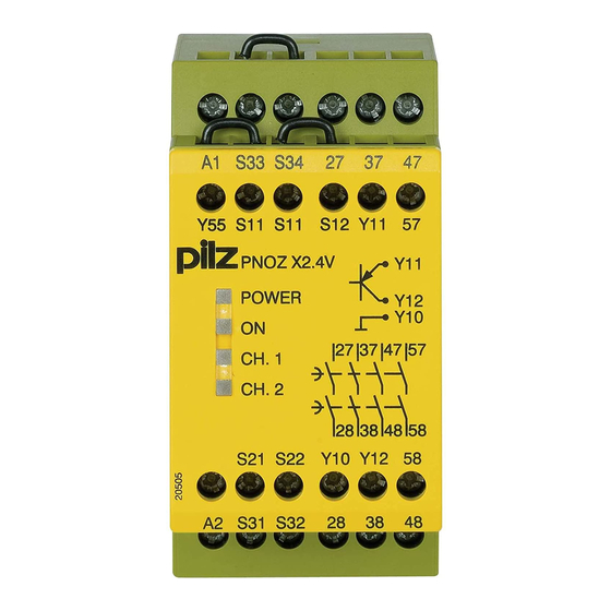 Pilz PNOZ X2.4V Manuels