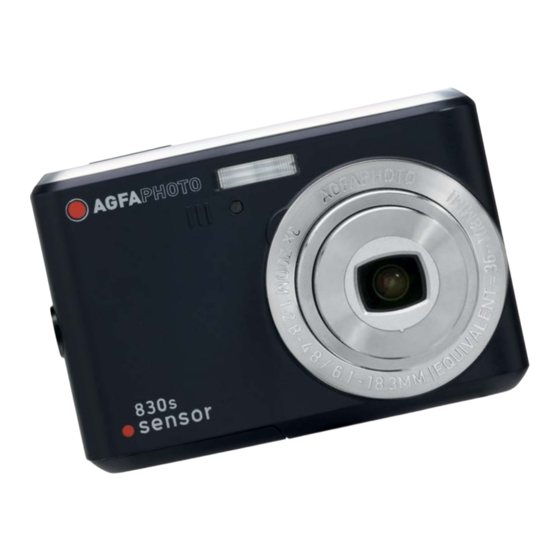 AgfaPhoto sensor 830s Manuel D'utilisateur