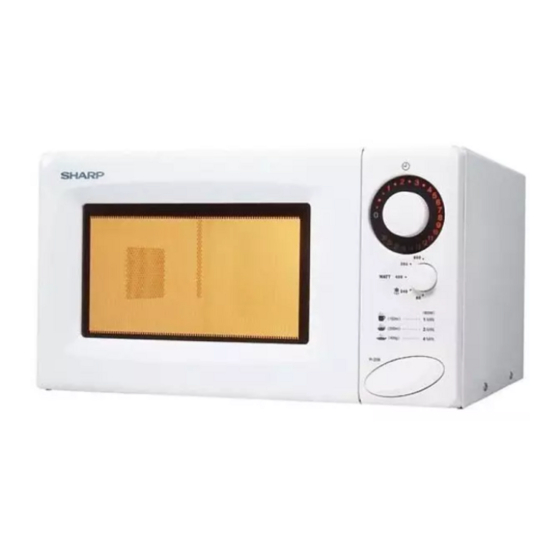 Sharp R-208 Mode D'emploi Avec Livre De Recettes