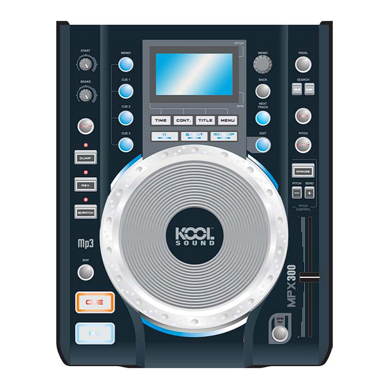 KOOL SOUND MPX-300 Mode D'emploi