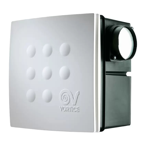 Vortice VORT QUADRO Serie Notice D'emploi Et D'entretien