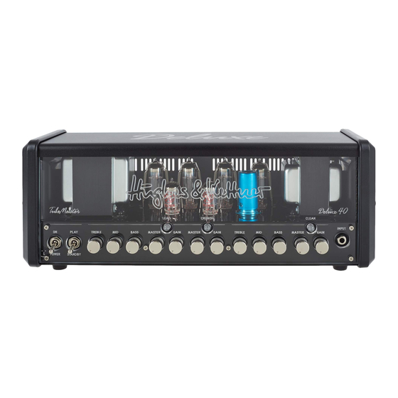 Hughes & Kettner TubeMeister Deluxe 40 Mode D'emploi