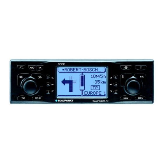 Blaupunkt TravelPilot RNS4 Notice De Montage