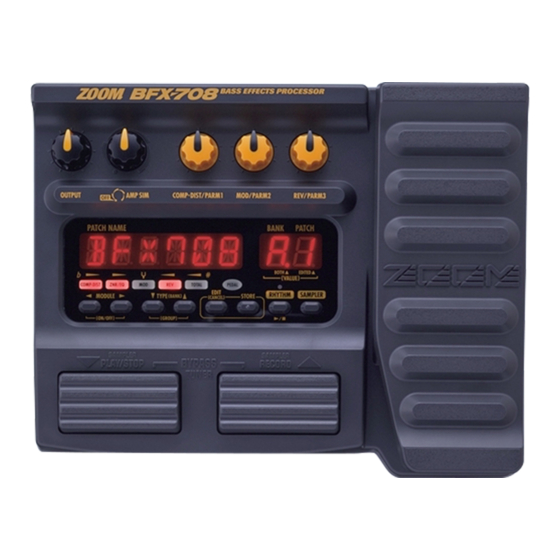 Zoom BFX-708 Mode D'emploi