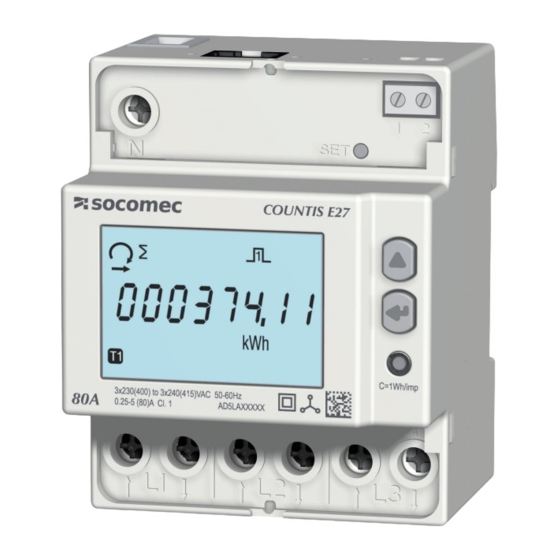 socomec COUNTIS E27 Manuel D'utilisation