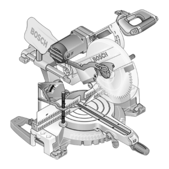 Bosch GCM 10 SD PROFESSIONAL Instructions D'emploi