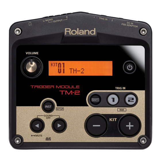 Roland Trigger module TM-2 Manuels