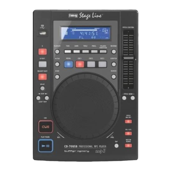 Monacor International img StageLine CD-70USB Mode D'emploi