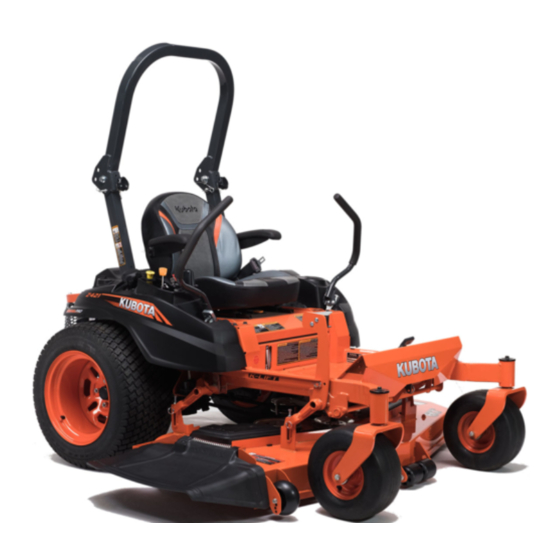 Kubota ZERO TURN Z411 Manuels