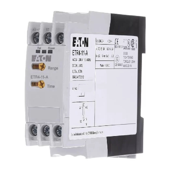 Eaton ETR4 Serie Notice D'installation