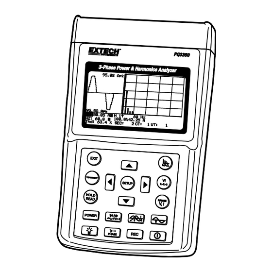 Extech PQ3350 Manuel D'utilisation