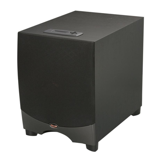 Klipsch RW-10d Manuels