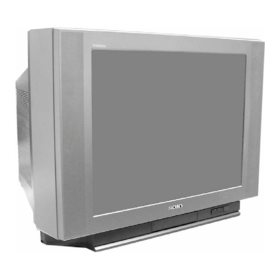 Sony Trinitron KV-25FX30B Manuels