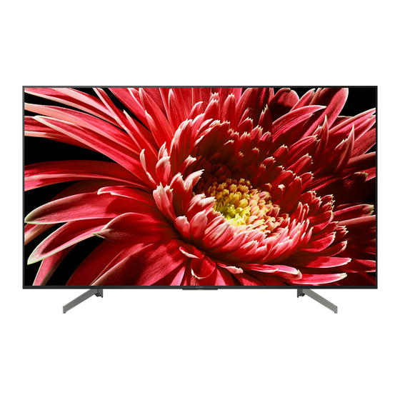 Sony Bravia KD-85XG85 Série Guide D'installation