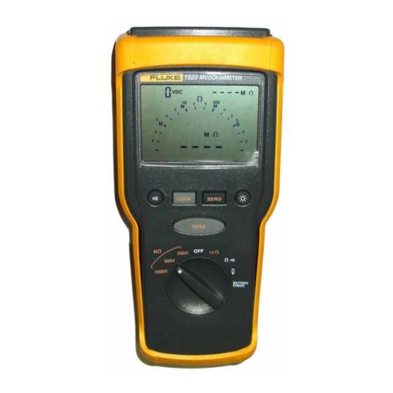 Fluke 1520 Mode D'emploi