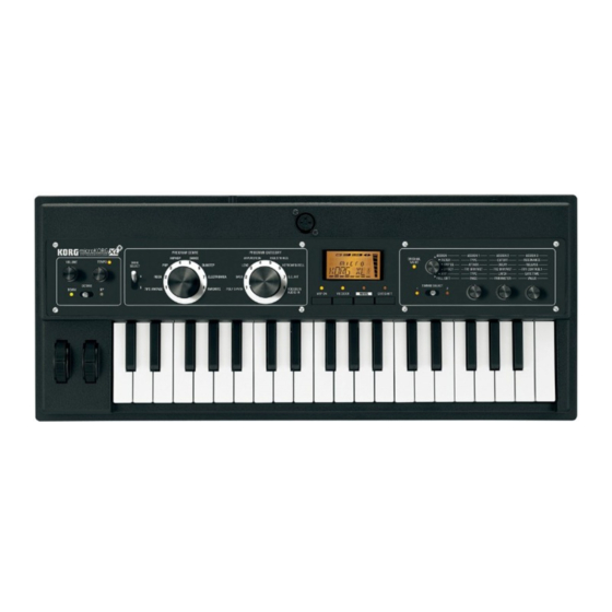 Korg microKORG XL Manuel D'utilisation