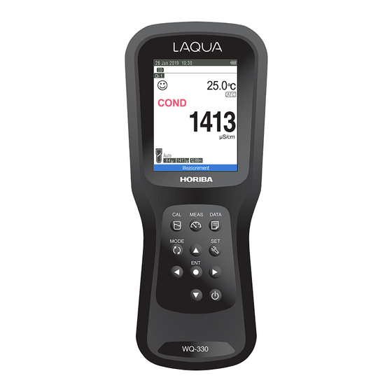 Horiba Scientific LAQUA WQ-300 Série Guide Rapide