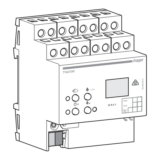 hager TYA670W Mode D'emploi