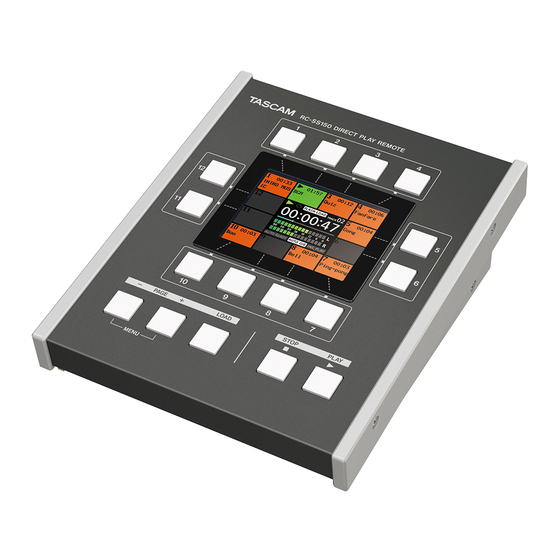 Tascam RC-SS150 Mode D'emploi