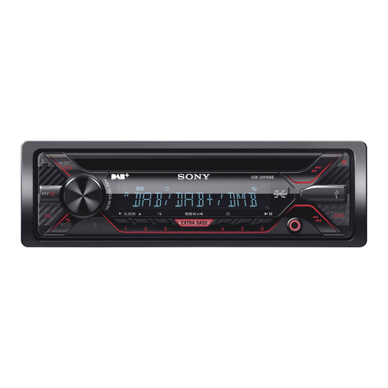 Sony CDX-3201DAB Mode D'emploi