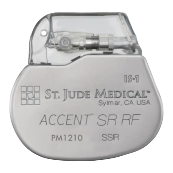 St.Jude Medical Accent Manuel D'utilisation