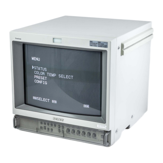 Sony Trinitron PVM-1453MD Mode D'emploi