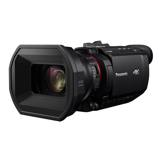 Panasonic HC-X1500 Mode D'emploi De Base