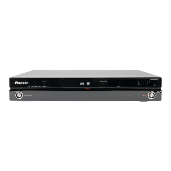 Pioneer DVR-LX60D Mode D'emploi