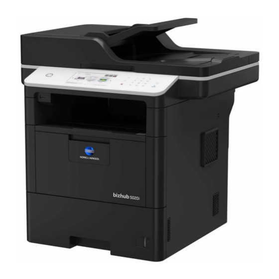 Konica Minolta bizhub 5020i Guide De L'utilisateur