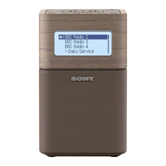 Sony XDR-V1BTD Mode D'emploi