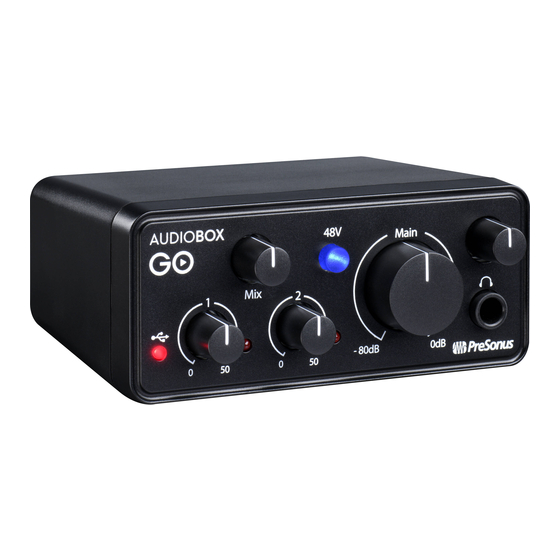 PRESONUS AudioBox GO Mode D'emploi