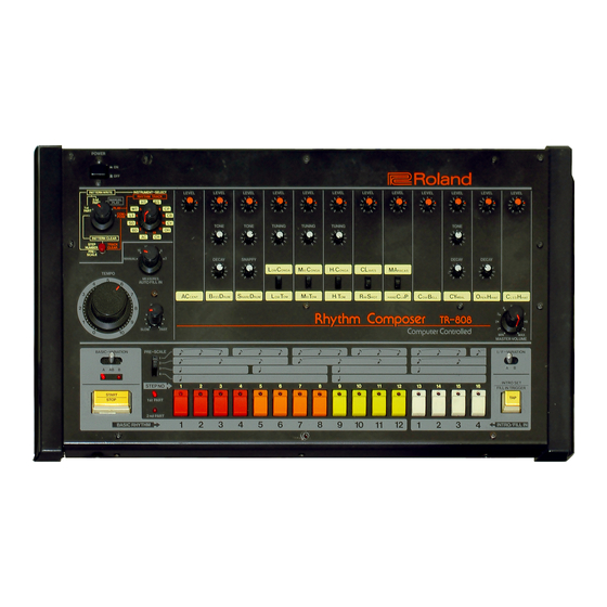 Roland TR-808 Mode D'emploi