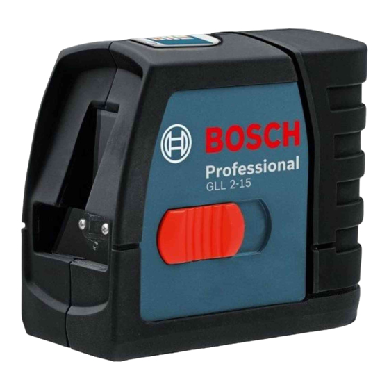 Bosch GLL 2-15 Professional Notice Originale
