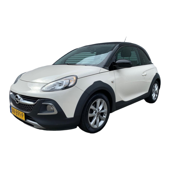 Opel ADAM 2017 Manuel D'utilisation