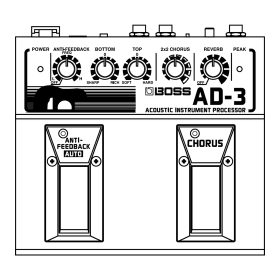 Boss AD-3 Mode D'emploi