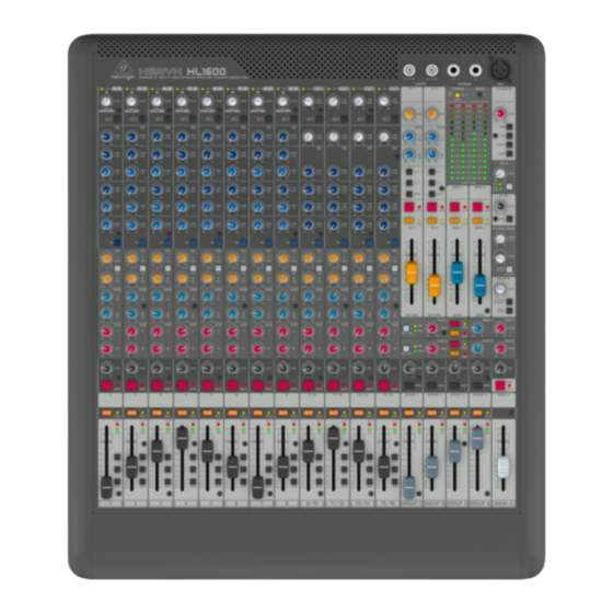 Behringer XENYX XL1600 Manuel D'utilisation