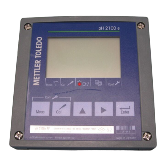 Mettler Toledo pH 2100e FF Manuels