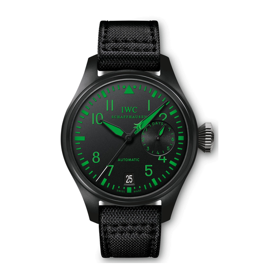 iwc GRANDE MONTRE D'AVIATEUR TOP GUN Mode D'emploi